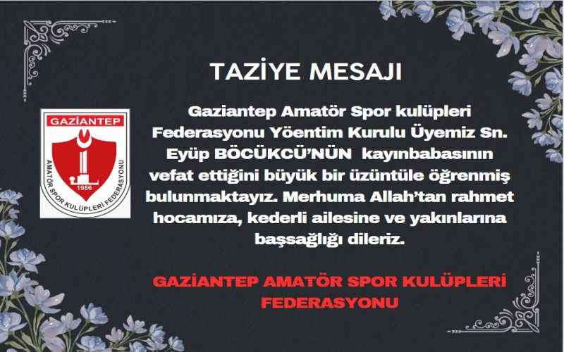 TAZİYE MESAJI